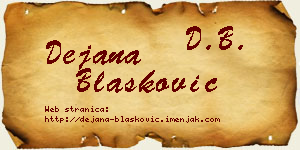Dejana Blašković vizit kartica